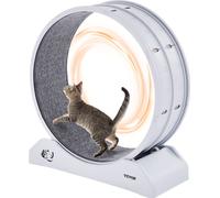 VEVOR Roue d'exercice pour chats, 80x34x85 cm, roue d'exercice pour grands chats, marche silencieuse, convient aux chats jusqu'à 4 kg, roue d'exercice pour chats pour perte de poids et santé, blanc
