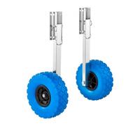 VEVOR Roues de Mise à l'Eau de Bateau, Capacité 136,1 kg, 260 mm Roues de Halage de Tableau Arrière en Acier Inox avec Pneu en PVC, Pliables, 4 Goupilles, pour Bateaux de Pêche Gonflables de 4 m