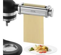 VEVOR - Rouleau à pâtes pour KitchenAid en inox, antiadhésif, 8 réglages (0,3-2 mm)