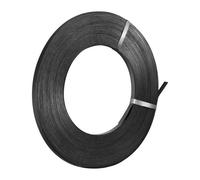 VEVOR Rouleau de cerclage en acier d'emballage, 19 mm x 0,55 mm x 91 m, bobine de cerclage robuste, résistance à la rupture de 770 kg, sangles métalliques d'emballage pour palettes et pierres, noir