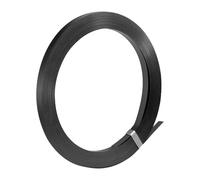 VEVOR Rouleau de cerclage en acier d'emballage, 19 mm x 0,55 mm x 91 m, bobine de cerclage robuste, résistance à la rupture de 775,6 kg, sangles métalliques d'emballage pour palettes et pierres, noir