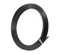 VEVOR Rouleau de cerclage en acier d'emballage, 19 mm x 0,55 mm x 91 m, bobine de cerclage robuste, résistance à la rupture de 775,6 kg, sangles métalliques d'emballage pour palettes et pierres, noir