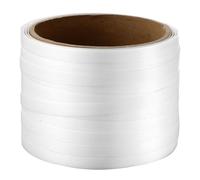 VEVOR Rouleau de cerclage en sangle tissée pour emballage, 100 m x 19 mm x 0,9 mm, bobine de cerclage robuste pour palettes, haute résistance 800 kg, feuillard de cerclage tressé portable, blanc