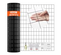 VEVOR Rouleau de grillage galvanisé 0,9x15 m grillage à poules 51x76mm Carré Galvanisé maille métallique à revêtement 1,52mm vinyle pour barrières de poulaillers enclos de volailles