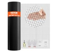 VEVOR Rouleau de grillage galvanisé 1,2x30 m grillage à poules 12,7x12,7mm Carré Galvanisé maille métallique à revêtement 1,06mm vinyle pour barrières de poulaillers enclos de volailles