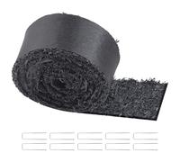 VEVOR Rouleau de Paillis en Caoutchouc, 3x0,11 m, Tapis de Paillis Aménagement Paysager Aspect Naturel Anti Mauvaises Herbes Facile à Couper, pour Allée Bordure Jardin, Plantes, Légumes, Fleurs, Noir