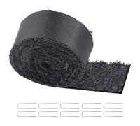 VEVOR Rouleau de Paillis en Caoutchouc, 3x0,11 m, Tapis de Paillis Aménagement Paysager Aspect Naturel Anti Mauvaises Herbes Facile à Couper, pour Allée Bordure Jardin, Plantes, Légumes, Fleurs, Noir