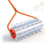 VEVOR Rouleau Désherbeur Aquatique 3,66 m, Outil de Désherbage pour Étang et Lac, Élimination des Herbes Racines et Vase, 9 Dents à Crochet en Fer Galvanisé, Manche Réglable en 3 Sections en Aluminium