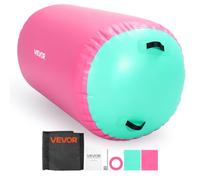 VEVOR Rouleau Gonflable de Gymnastique 120x75 cm avec Gonfleur Gym Rose, pour Cheerleading Yoga Acrobatie Maison, Module Cylindrique, Tonneau Gonflable pour Flip Arrière, Gonflage Dégonflage Faciles