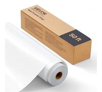VEVOR Rouleau Vinyle Thermocollant Blanc Brillant 30,48x1524 cm, Flex Thermocollant Facile à Découper et à Désherber, Forte Adhérence, HTV Compatible avec Machine de Découpe, pour Divers Matériaux