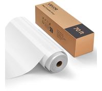 VEVOR Rouleau Vinyle Thermocollant Blanc Brillant 30,48x2133,6 cm, Flex Thermocollant Facile à Découper et à Désherber, Forte Adhérence, HTV Compatible avec Machine de Découpe, pour Divers Matériaux