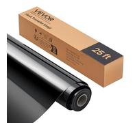 VEVOR Rouleau Vinyle Thermocollant Noir Brillant 30,48x726 cm, Flex Thermocollant Facile à Découper et à Désherber, Forte Adhérence, HTV Compatible avec Machine de Découpe, pour Divers Matériaux