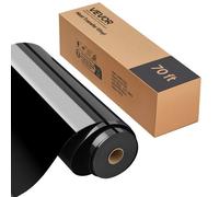 VEVOR Rouleau Vinyle Thermocollant Noir Flex Thermocollant 30,48x2133,6 cm