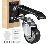 VEVOR Roulettes d'Établi Pivotantes 4 Roues Rétractables Robustes Charge 74,8 kg