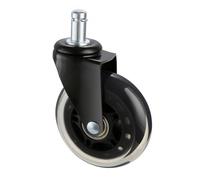 VEVOR Roulettes Pivotantes Lot de 5 Roulette Chaise Bureau de Remplacement 76,2 mm Roues Fauteuil Ordinateur Robustes pour Sols en Bois Dur et Moquette Capacité de Charge 59 kg Adaptation Universelle