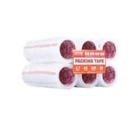 VEVOR Ruban Adhésif d'Emballage Transparent Lot de 36 Rouleaux 59,436 m x 47,8 mm Épaisseur 0,068 mm Noyau 76,2 mm Ruban d'Emballage Robuste pour Emballer Déménagement, Stockage, Expédition, Courrier