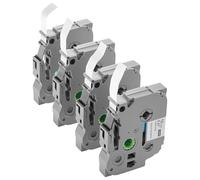 VEVOR Ruban d'étiqueteuse Lot de 4 12 mm Noir sur Blanc Compatible Brother P-Touch TZe-231