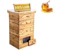 VEVOR Ruche Langstroth – kit 40 cadres, bois sapin ciré, 2 prof. + 2 moy., fenêtres acryliques