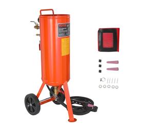 VEVOR Sableuse Haute Pression Robuste 37 L Kit de Sablage à Air 60-110 PSI Réservoir de Sablage Abrasif Portable avec 2 Buses en Céramique et Tuyau de 2,3 m pour Élimination Peinture, Taches, Rouille