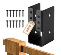 VEVOR Sabot Charpente, Lot de 12, Support de Solive de 4,9x9,2 cm, Étriers de Solive Dissimulés avec Vis, Supports de Fixation Légers pour Soutien Renforcée de Balançoires, Clôtures, Toboggans en Bois