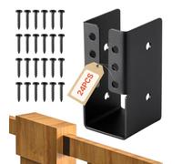 VEVOR Sabot Charpente, Lot de 24, Support de Solive de 4,9x9,2 cm, Étriers de Solive Dissimulés avec Vis, Supports de Fixation Légers pour Soutien Renforcée de Balançoires, Clôtures, Toboggans en Bois
