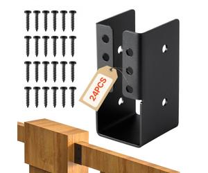 VEVOR Sabot Charpente, Lot de 24, Support de Solive de 4,9x9,2 cm, Étriers de Solive Dissimulés avec Vis, Supports de Fixation Légers pour Soutien Renforcée de Balançoires, Clôtures, Toboggans en Bois