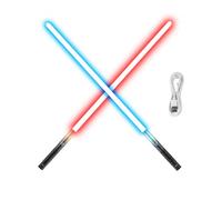 VEVOR Sabre Laser 2PCs, Épée Lumineuse de Duel 97,5 cm avec 12 Couleurs RVB, 4 Modes Sonores et Poignée Réaliste, Sabre Lumineux Rechargeable, pour Déguisement, Jour de Noël, Halloween, Anniversaire