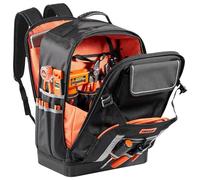 VEVOR Sac à Dos à Outils, Charge 45,3 kg, Sac à Outils, 38x23x54,6 cm, avec 56 Poches, Compartiment Ordinateur Portable, Base, Organisateur à Outil Robuste pour Chantier, Électricien, Réparateur CVC
