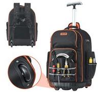 VEVOR Sac à Dos à Roulettes, Charge 50 kg, Sac à Outils, 45 x 27,5 x 56 cm, avec 72 Poches, Poignée Télescopique, Base Stable, Organisateur à Outils Robuste, pour Électriciens, Plombiers, Mécaniciens
