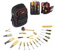 VEVOR Sac à Dos avec Outils de Chantier avec 65 Poches Résistants aux Déchirures