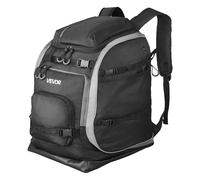 VEVOR Sac à dos de voyage pour chaussures de ski, 70 L, sac à dos de ski pour homme et femme, avec extérieur et fond imperméables, Oxford 1680D résistant, pour snowboard, casque, lunettes, gants, noir