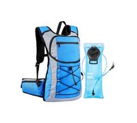 VEVOR Sac à dos d'hydratation 15 L, sac à dos d'eau isolé avec poche à eau en TPU 3 L, sac à dos de randonnée avec rangement pour homme et femme, pour randonnée, course à pied, cyclisme, camping, bleu