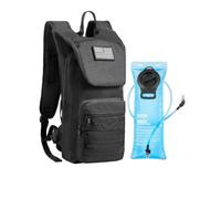 VEVOR Sac à dos d'hydratation militaire avec poche à eau 3 L pour randonnée noir