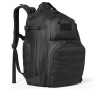 VEVOR Sac à dos gde capacité 40 L, sac d'assaut avec design Molle et coussinet en éponge, sac de sport pour homme femme, sac à dos de matériel de tir pour aventure en plein air, randonnée, noir