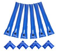 VEVOR Sac à Eau pour Bâche de Piscine 6 PCS, Sac de Lestage à Chambre Simple, 2,4 m, 4 PCS Tubes d'Angle Lestés PVC Épaisseur 0,4 mm, avec Bouchon Anti-fuite, pour Bâche de Piscine Creusée Hiver, Bleu