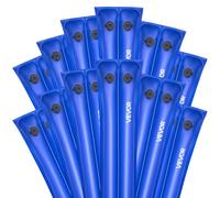 VEVOR Sac à Eau pour Bâche de Piscine, Lot de 12, Sac de Lestage Double Chambre, 2,4 m, Sacs Tube Lestés PVC Épaisseur 0,4 mm, avec Bouchon à Visser Étanche, pour Bâche de Piscine Creusée Hiver, Bleu