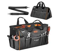VEVOR Sac à Outils 510 mm, Sac de Rangement d'Outils à 33 Poches, Portable et Grande Capacité, pour Bricolage, Atelier et Chantier, avec Fermeture Éclair et Bandoulière Réglable, Résistant à l'Eau