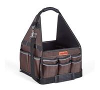 VEVOR Sac à Outils Ouvert 330 mm, Sac de Rangement d'Outils à 45 Poches, Grande Capacité et Portable, pour Bricolage, Électricien et Chantier, avec Poignée, Bandoulière Réglable et Pieds Antidérapants