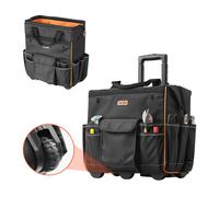 VEVOR Sac à Outils Roulettes Caisse Outil Robuste 25 Poches Poignée Télescopique