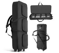 VEVOR Sac à Roulettes pour Clavier 88 Touches, 1680D, Housse de Transport pour Clavier 88 Touches et Piano Électrique, Intérieur 104x43x13 cm, Rembourrage Épais, avec Poignée, 3 Poches de Rangement