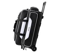 VEVOR Sac de Bowling avec 3 balles avec Double Roulette avec Compartiment | Pour chaussures de bowling (jusqu'à la pointure 46 pour homme). Sac trolley avec roulettes, poche pour accessoires