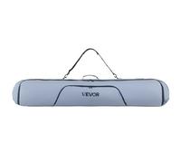 VEVOR Sac de skis, jusqu'à 165 cm, sac de snowboard rembourré, tissu Oxford 600D imperméable, avec poignée et sangles intérieures réglables, pour skis, bâtons, lunettes, gants, casques, bottes (gris)