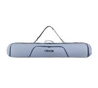 VEVOR Sac de skis, jusqu'à 165 cm, sac de snowboard rembourré, tissu Oxford 600D imperméable, avec poignée et sangles intérieures réglables, pour skis, bâtons, lunettes, gants, casques, bottes (gris)