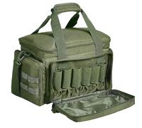 VEVOR Sac de tir pour 4 pistolets, sac de tir tactique avec 3 cloisons amovibles et 6 chargeurs, sac d'arme de poing pour pistolet de chasse en plein air avec bandoulière unique, 37 x 26 x 23 cm, vert