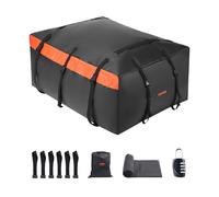 VEVOR Sac de Toit de Voiture 651 L, Coffre de Toit Étanche en PVC 840D Robuste, Sac Porte-bagages avec Serrure, Tapis Antidérapant et 6 Crochets, Installation Rapide et Facile, pour Tous les Véhicules