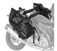 VEVOR Sacoche latérale de moto, 28 L (14 L x 2), sac de selle moto avec housse de pluie imperméable et sangle inférieure, pour la plupart des motos, sac à bandoulière pour sport en plein air, noir