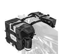 VEVOR Sacoche latérale de moto, 56 L (28 L x 2), sac de selle moto, avec housse de pluie imperméable, sac intérieur amovible et sangles à boucle réglables, compatible avec la plupart des motos, noir