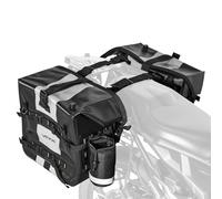 VEVOR Sacoche latérale de Moto, 56 L (28 L x 2), Sac de Selle Moto, avec Housse de Pluie imperméable, Sac intérieur Amovible et Sangles à Boucle réglables, Compatible avec la Plupart des Motos, Noir