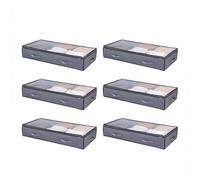 VEVOR Sacs de Rangement sous Lit avec Couvercle Transparent 90 L 6PCs Maison