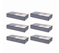 VEVOR Sacs de Rangement sous Lit avec Couvercle Transparent 90 L 6PCs Maison